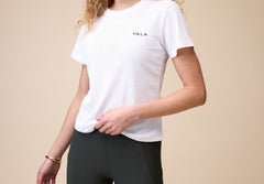 Mesh Tee in White - Closeup