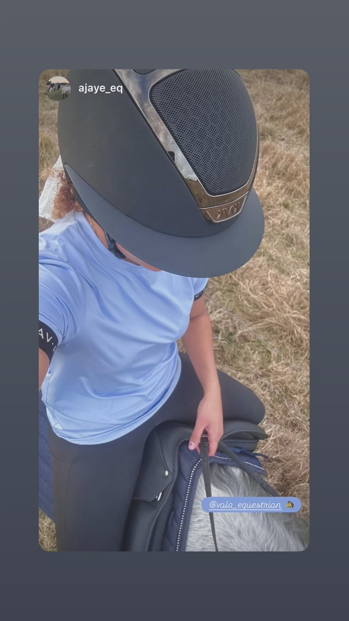 Load video: VALA Training Tee - Powder Blue