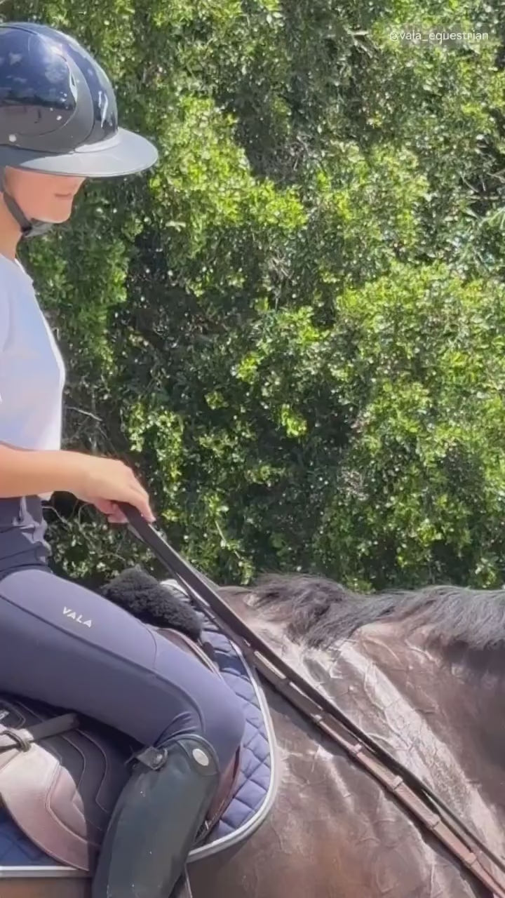Load video: Sculpt And Smooth Riding Breeches - Navy